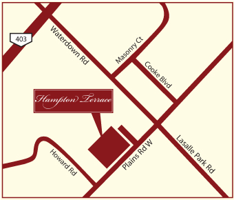 Map to Hampton Terrace